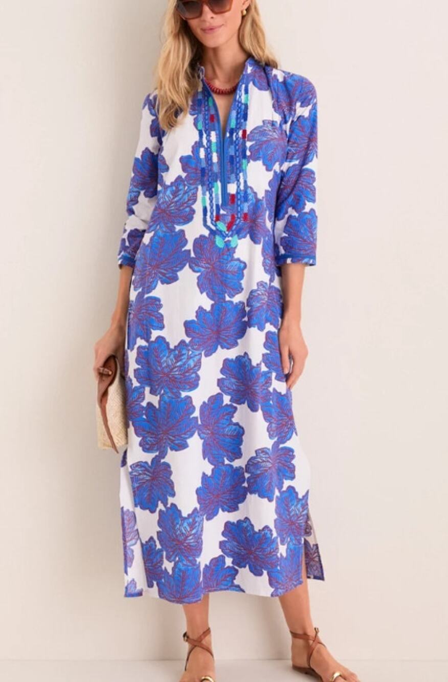EUC Ros Garden Blue Eenika Clorinda Long Kurta Medium MSRP $250